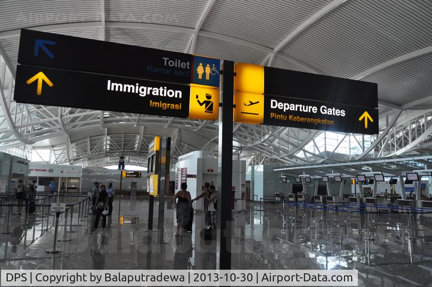 Ngurah Rai Airport (Bali International Airport), Denpasar, Bali (ICAO code also given as WRRR) Indonesia (DPS) - New expansion of Bali / Ngurah Rai International Airport Terminal building (starting operation in October 2013)