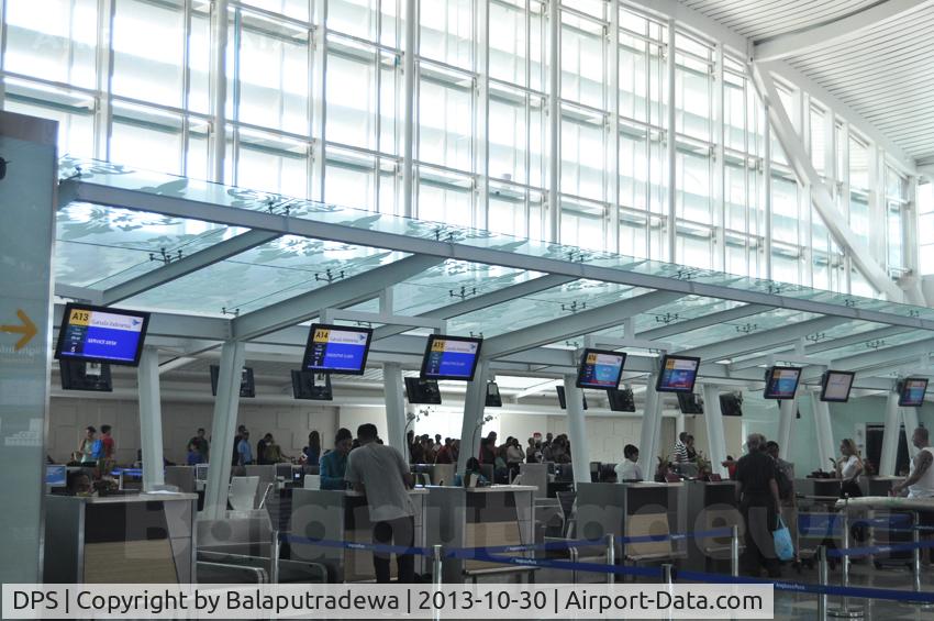 Ngurah Rai Airport (Bali International Airport), Denpasar, Bali (ICAO code also given as WRRR) Indonesia (DPS) - New expansion of Bali / Ngurah Rai International Airport Terminal building (starting operation in October 2013)