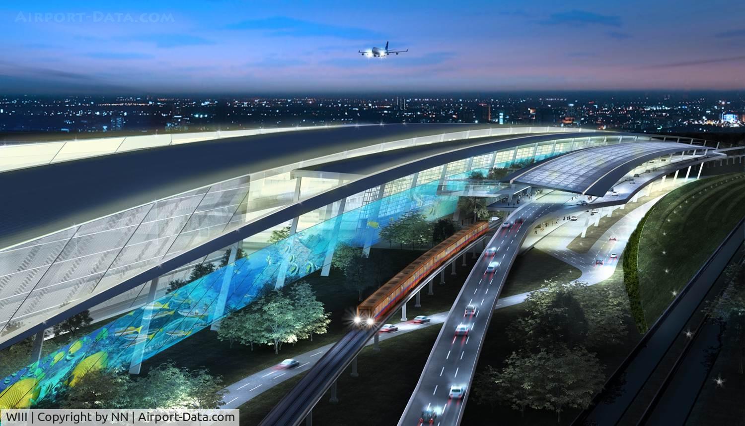 Soekarno-Hatta International Airport, Cengkareng, Banten (near Jakarta) Indonesia (WIII) - The new design of Soekarno-Hatta International Airport, Jakarta - Terminal 3 (will be opened in early 2015)