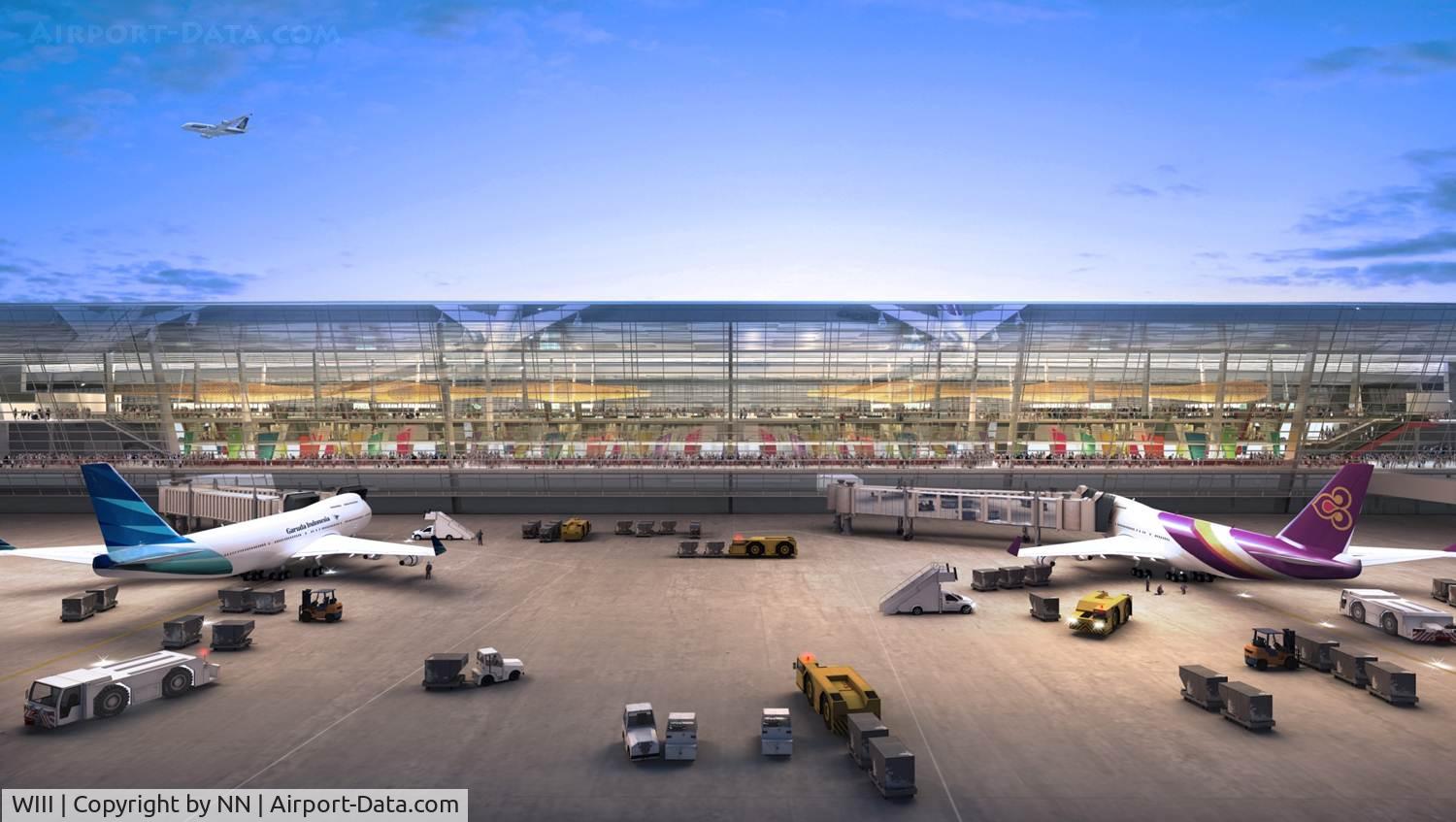 Soekarno-Hatta International Airport, Cengkareng, Banten (near Jakarta) Indonesia (WIII) - The new design of Soekarno-Hatta International Airport, Jakarta - Terminal 3 (will be opened in early 2015)