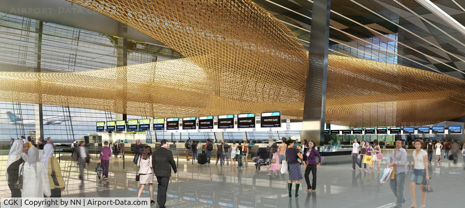 Soekarno-Hatta International Airport, Cengkareng, Banten (near Jakarta) Indonesia (CGK) - The new design of Soekarno-Hatta International Airport, Jakarta - Terminal 3 (will be opened in early 2015)