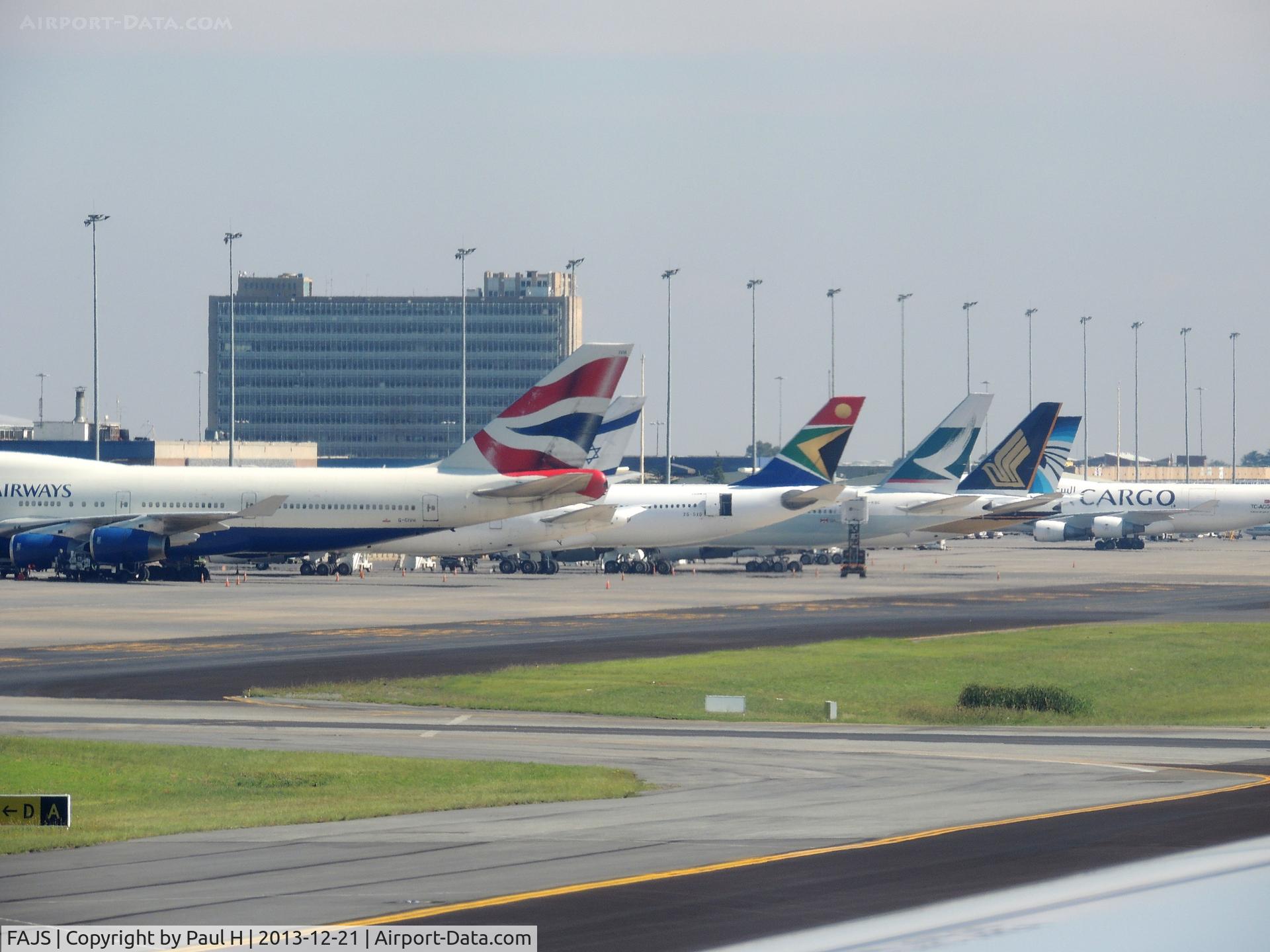 OR Tambo International Airport, Johannesburg South Africa (FAJS) - Cargo and passenger aircrafts at JNB