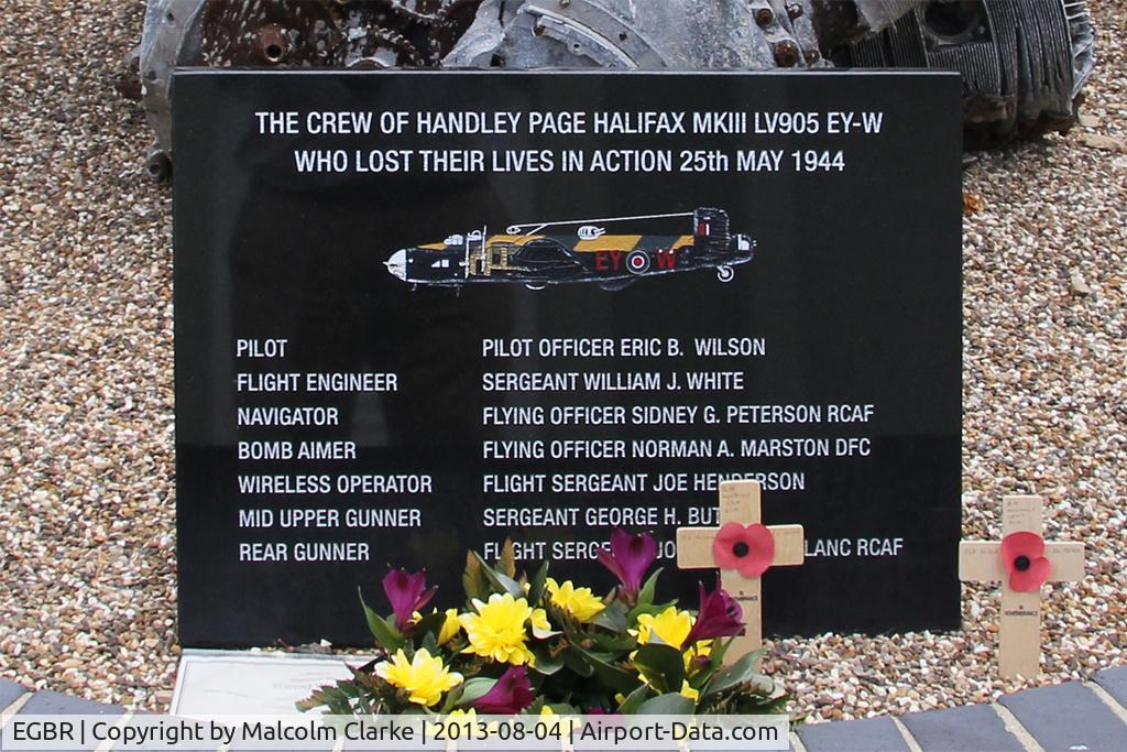 EGBR Airport - Memorial, Breighton Airfield, August 4th 2013.