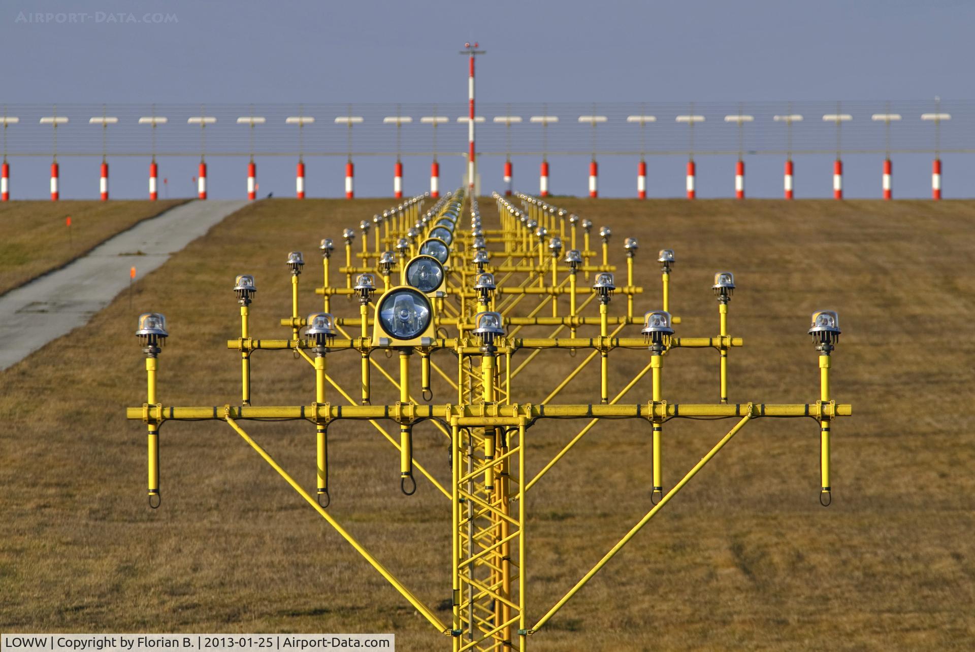 Vienna International Airport, Vienna Austria (LOWW) - navigation lights of runway 34