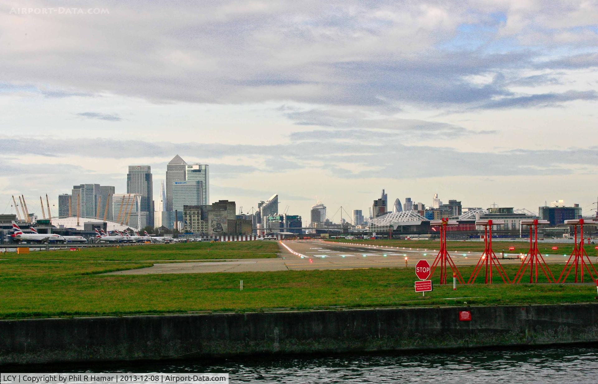London City Airport, London, England United Kingdom (LCY) - It's after noon on Sunday 8/12/2013 & LCY is opening up.