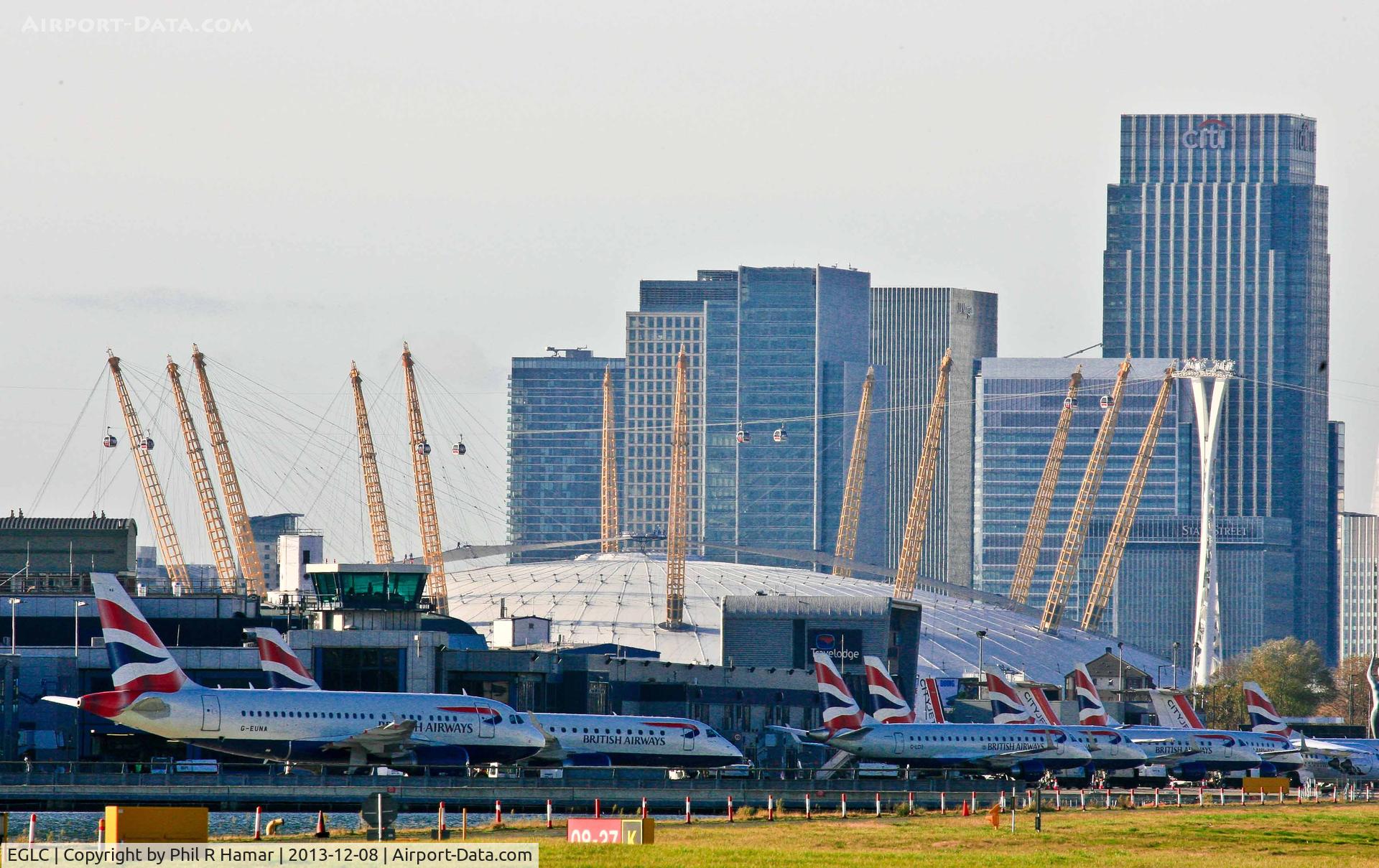 London City Airport, London, England United Kingdom (EGLC) - It's after noon on Sunday 8/12/2013 & LCY is opening up.