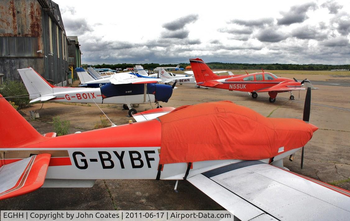Bournemouth Airport, Bournemouth, England United Kingdom (EGHH) - View of apron at Airtime North