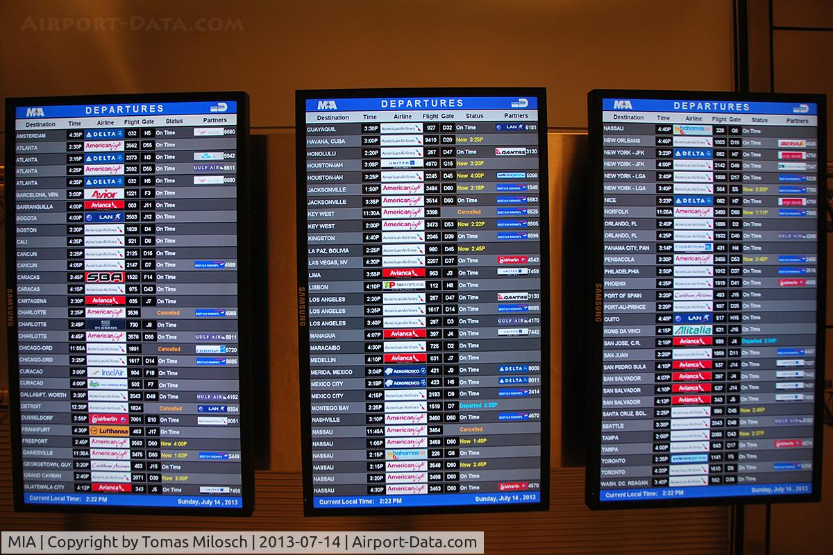 Miami International Airport (MIA) - The number of different destinations at MIA is really amazing!