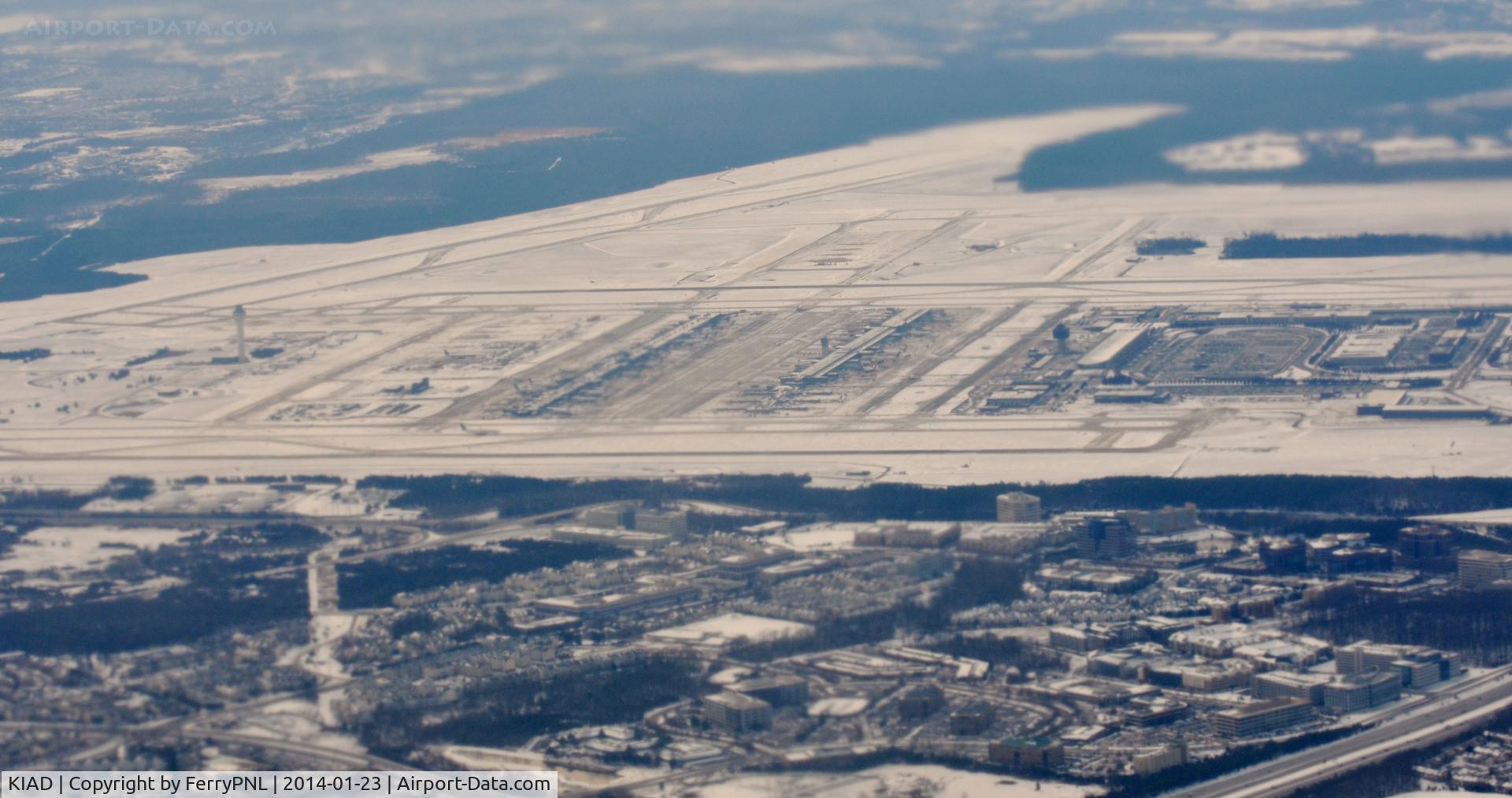 Washington Dulles International Airport (IAD) - A freezing IAD down below. 