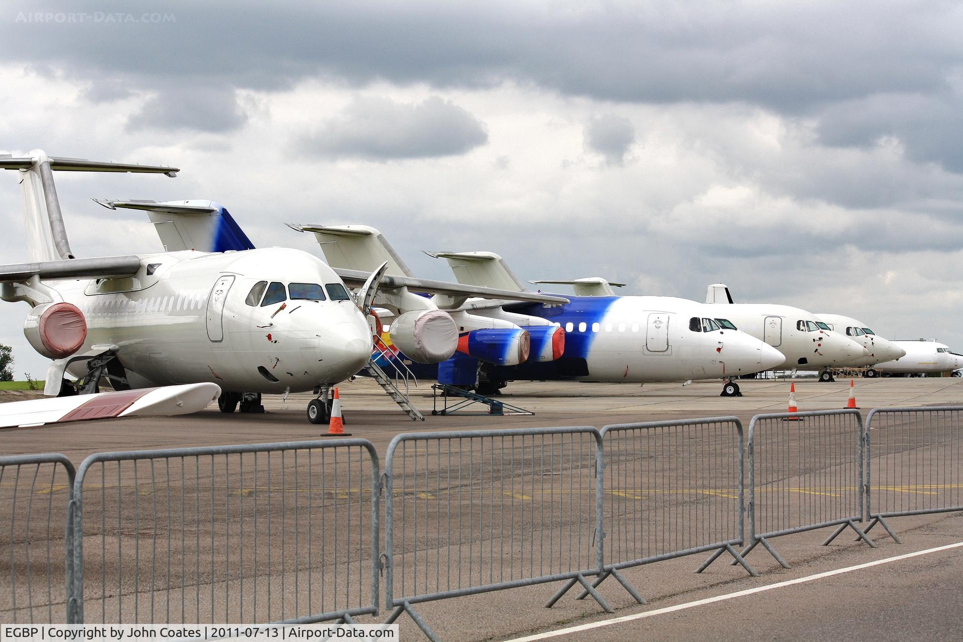 Kemble Airport, Kemble, England United Kingdom (EGBP) - BAe 146 storage line