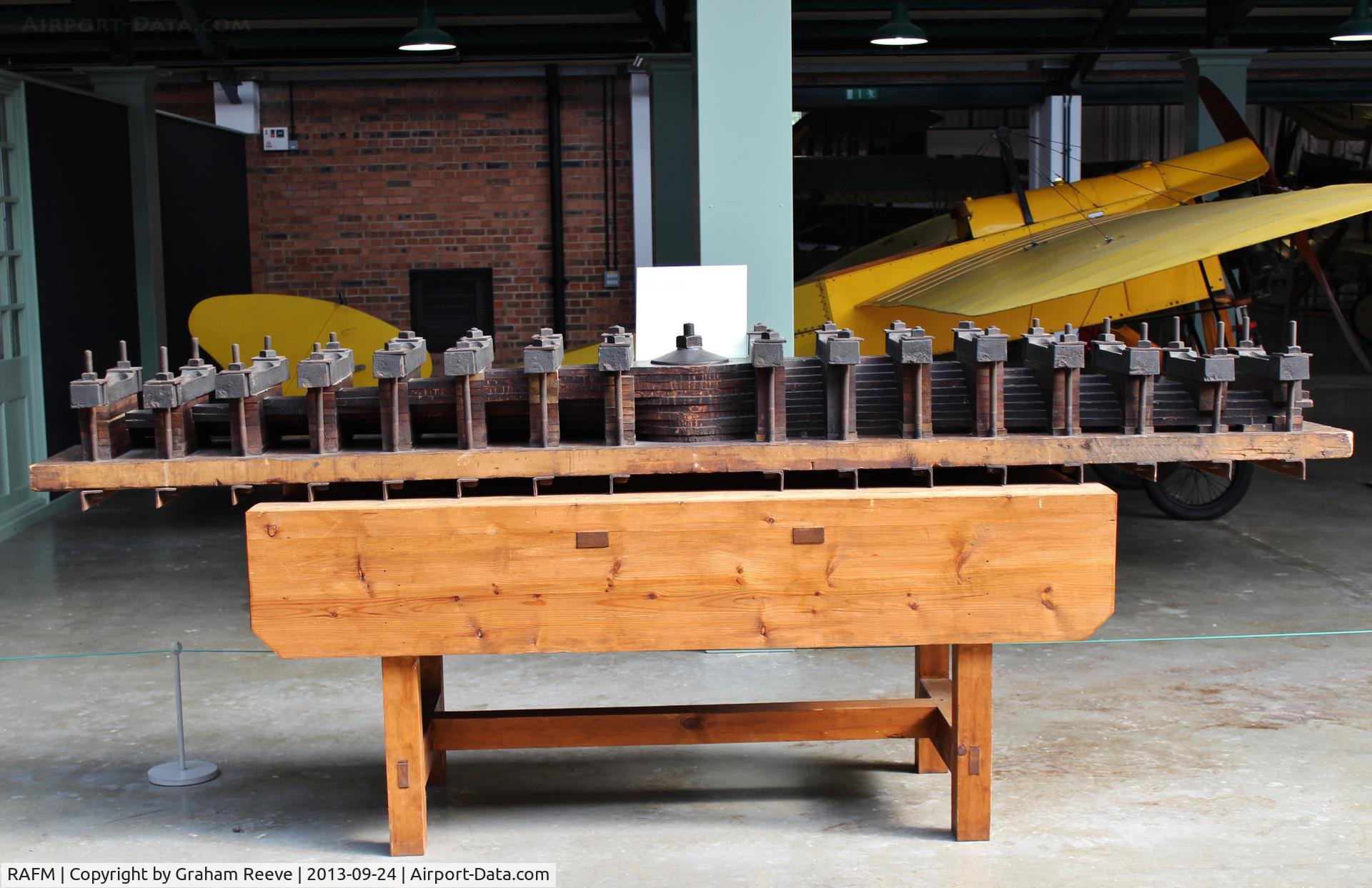RAFM Airport - Propeller press on display at the RAF Museum Hendon.
