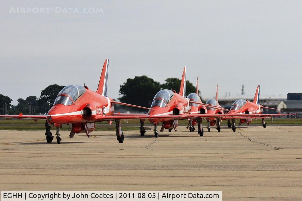 Bournemouth Airport, Bournemouth, England United Kingdom (EGHH) - The Reds return to Cobham