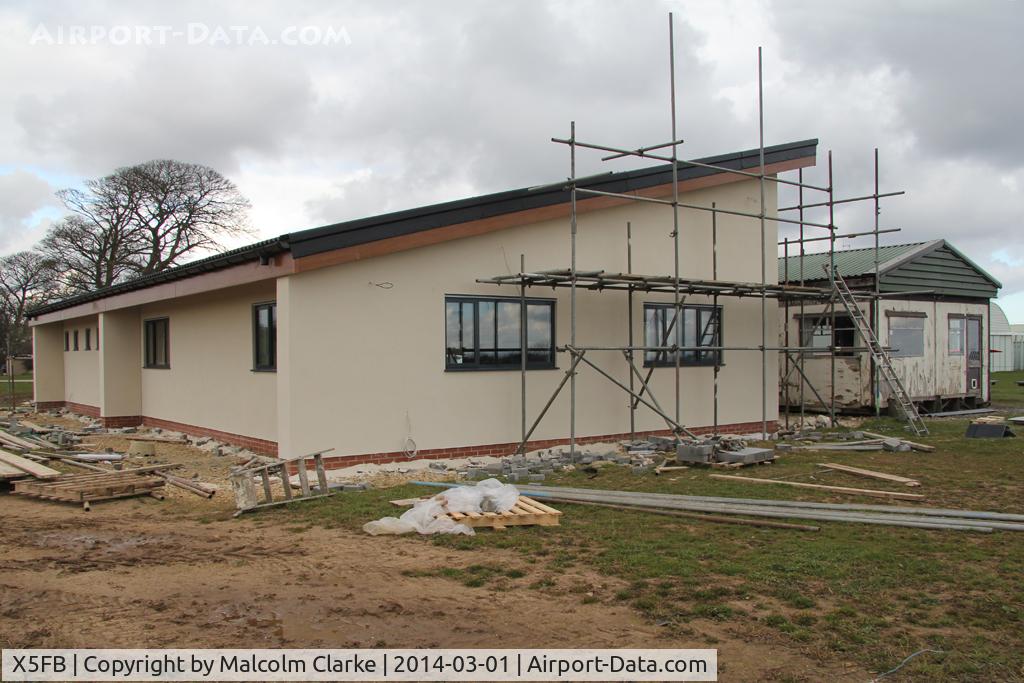 X5FB Airport - A work in progress! Fishburn Airfield's new clubhouse. May 14 2014.