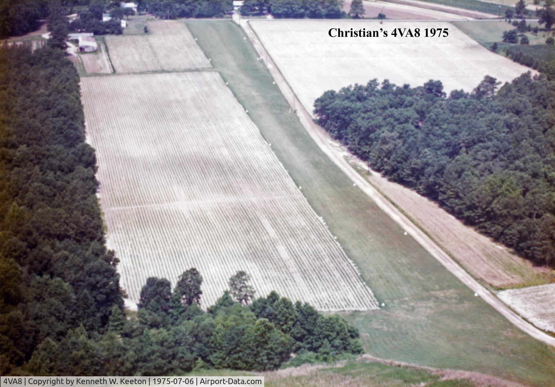 Christian's Airport (4VA8) - Christian's Airport 4VA8 Photo by Kenneth Keeton 1975