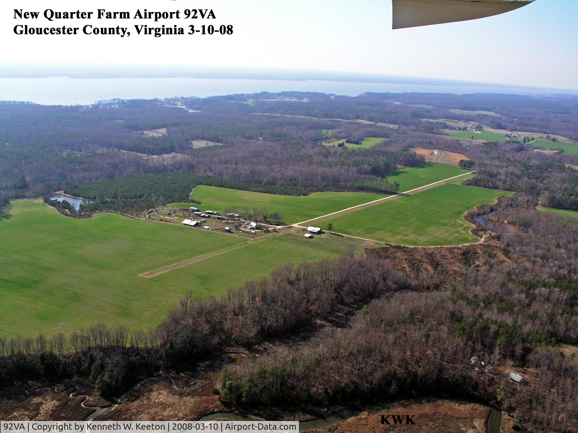 New Quarter Farm Airport (92VA) - New Quarter Farm Airport 92VA Gloucester County, Virginia Photo by Kenneth W. Keeton 3-10-08