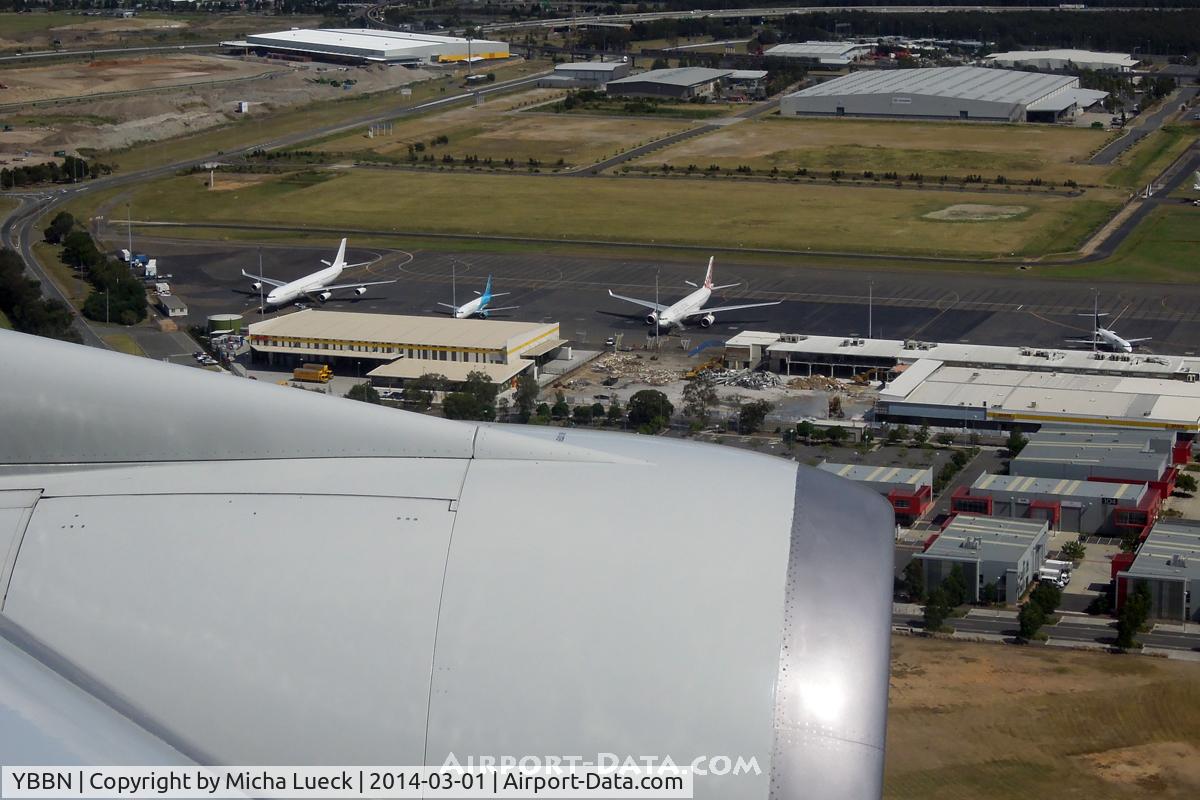 Brisbane International Airport, Brisbane, Queensland Australia (YBBN) - Taken from ZK-NBV (AKL-BNE)