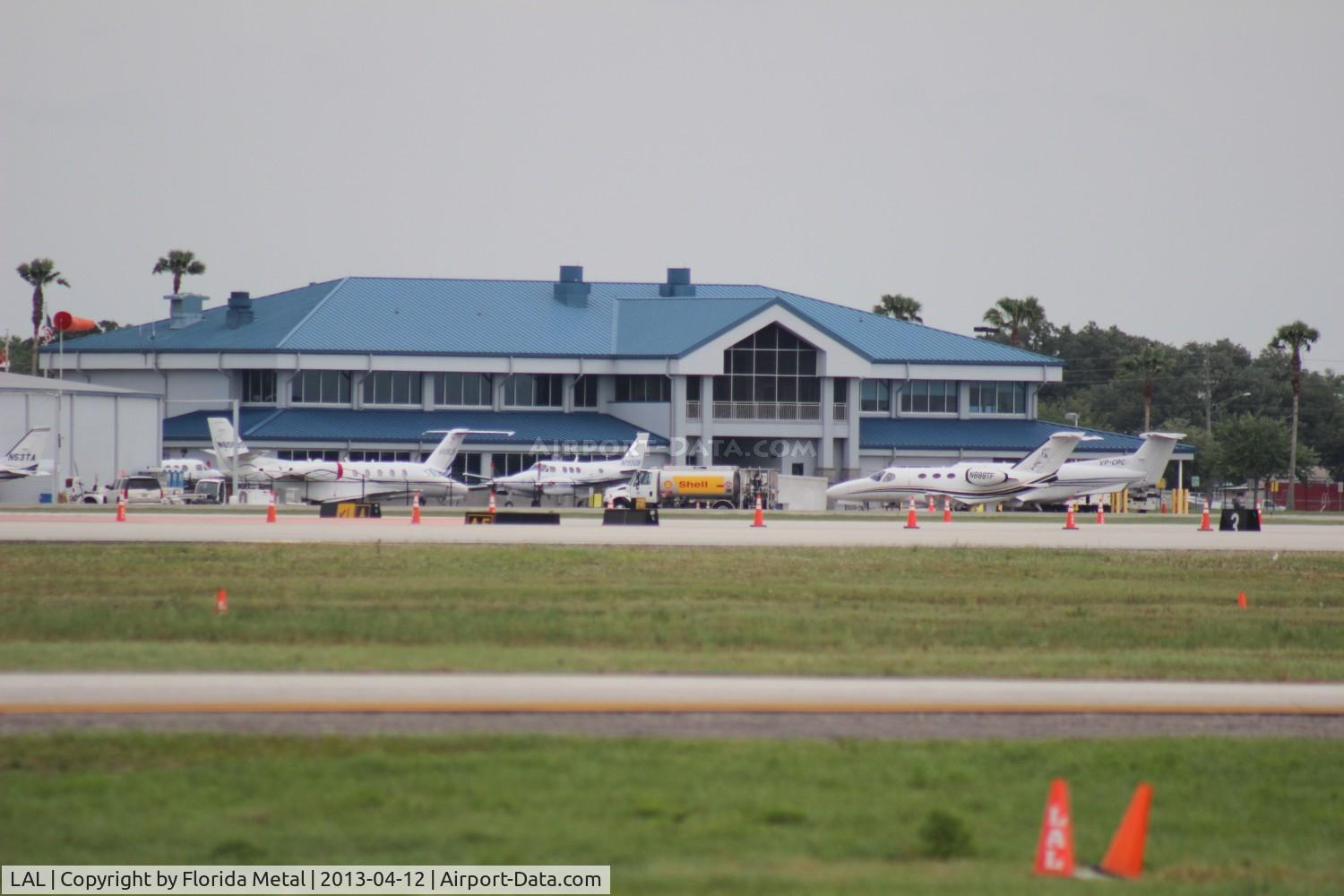 Lakeland Linder Regional Airport (LAL) - Lakeland terminal with biz jets in for Sun N Fun