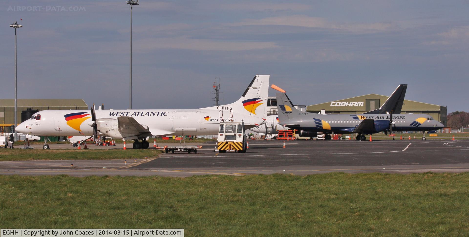 Bournemouth Airport, Bournemouth, England United Kingdom (EGHH) - West Atlantic and West Air Europe schemes.