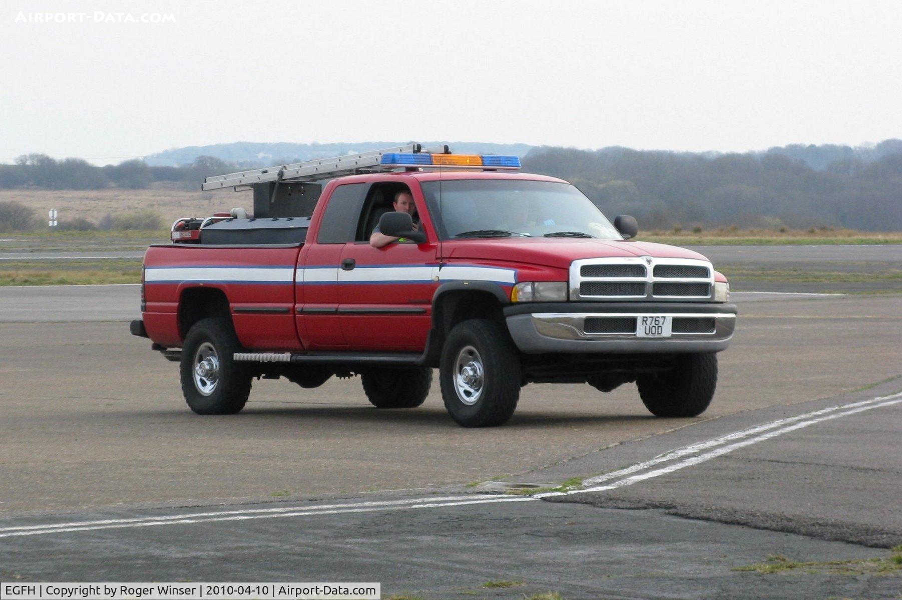 Swansea Airport, Swansea, Wales United Kingdom (EGFH) - Dodge Airport Fire and Rescue Services tender 