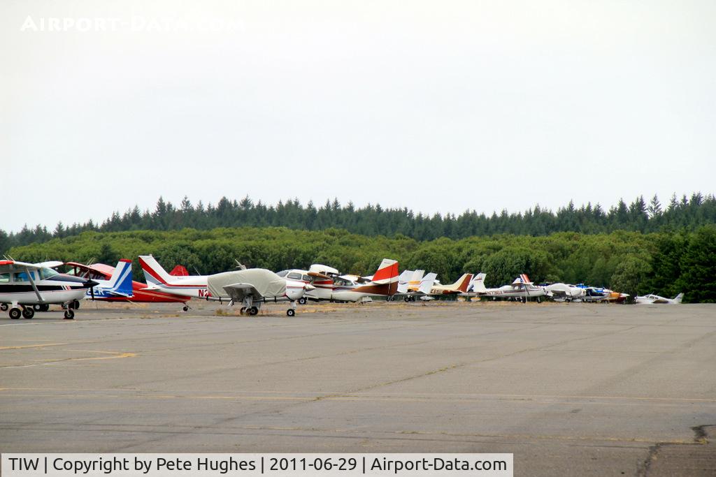 Tacoma Narrows Airport (TIW) - GA parking at Tacoma Narrows, WA - note SeaBee in centre