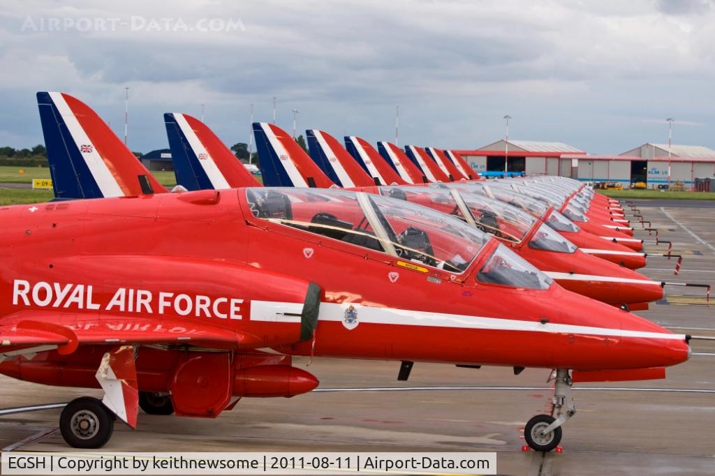 Norwich International Airport, Norwich, England United Kingdom (EGSH) - Reds at Rest !