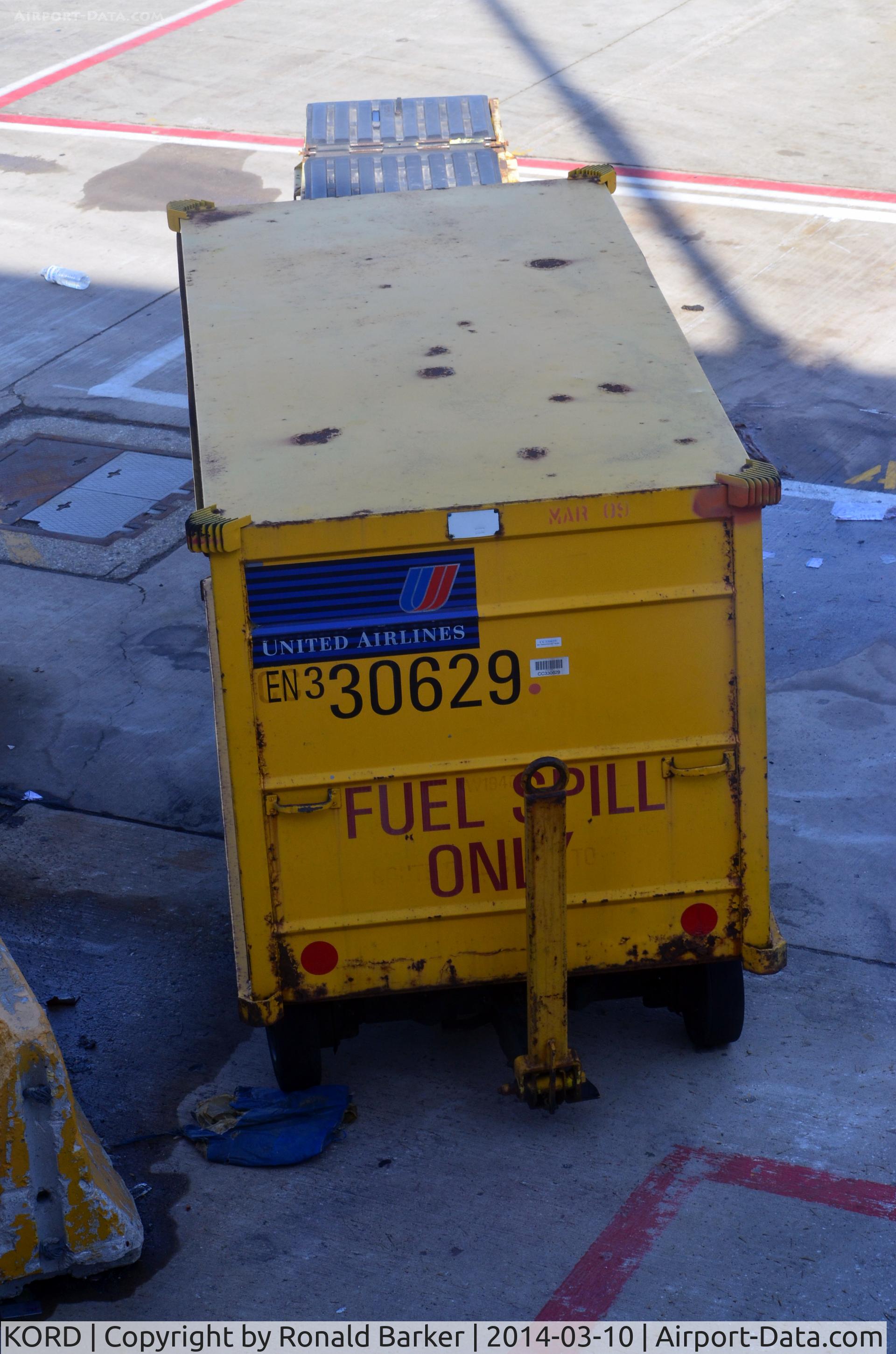 Chicago O'hare International Airport (ORD) - Fuel Spill clean up cart number 30629 at O'Hare