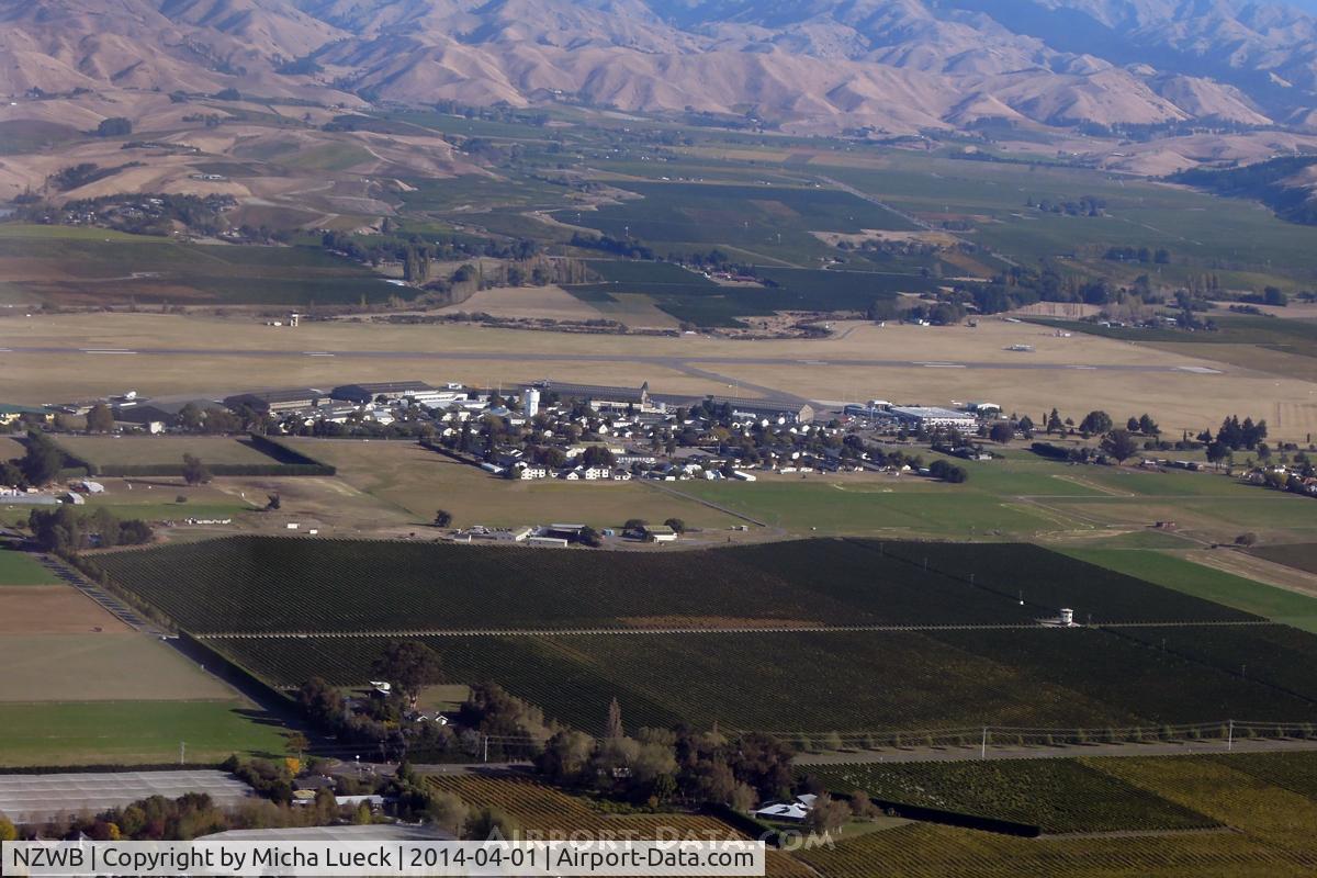 Woodbourne Airport, Blenheim (ICAO code also listed as NZBM) New Zealand (NZWB) - Downwind towards BHE