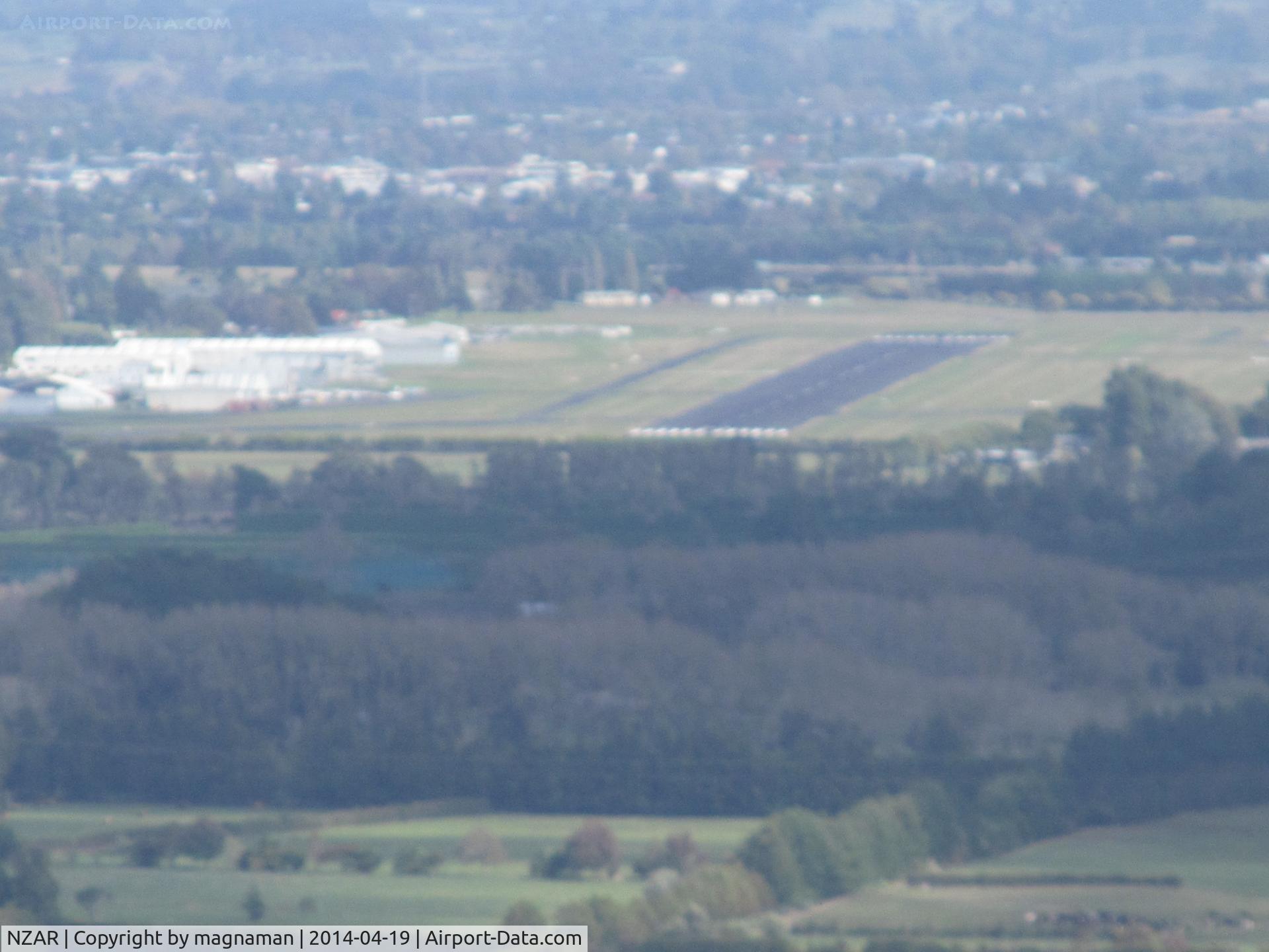 Ardmore Airport, Auckland New Zealand (NZAR) - Viewed from top of clevedon reserve about 10k south