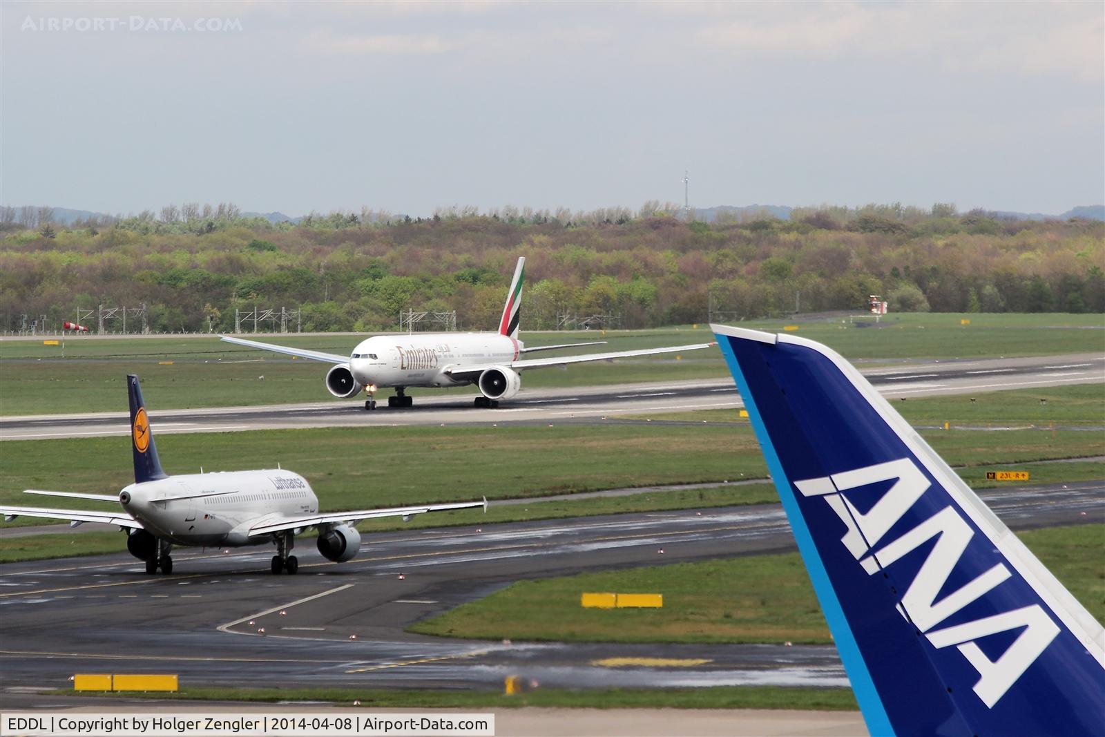 Düsseldorf International Airport, Düsseldorf Germany (EDDL) - View along a tail-unit......