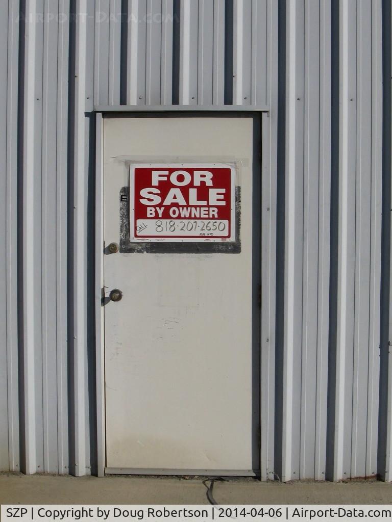 Santa Paula Airport (SZP) - 11 Vicki Cruse taxiway, Large Hangar FOR SALE with living quarters above.