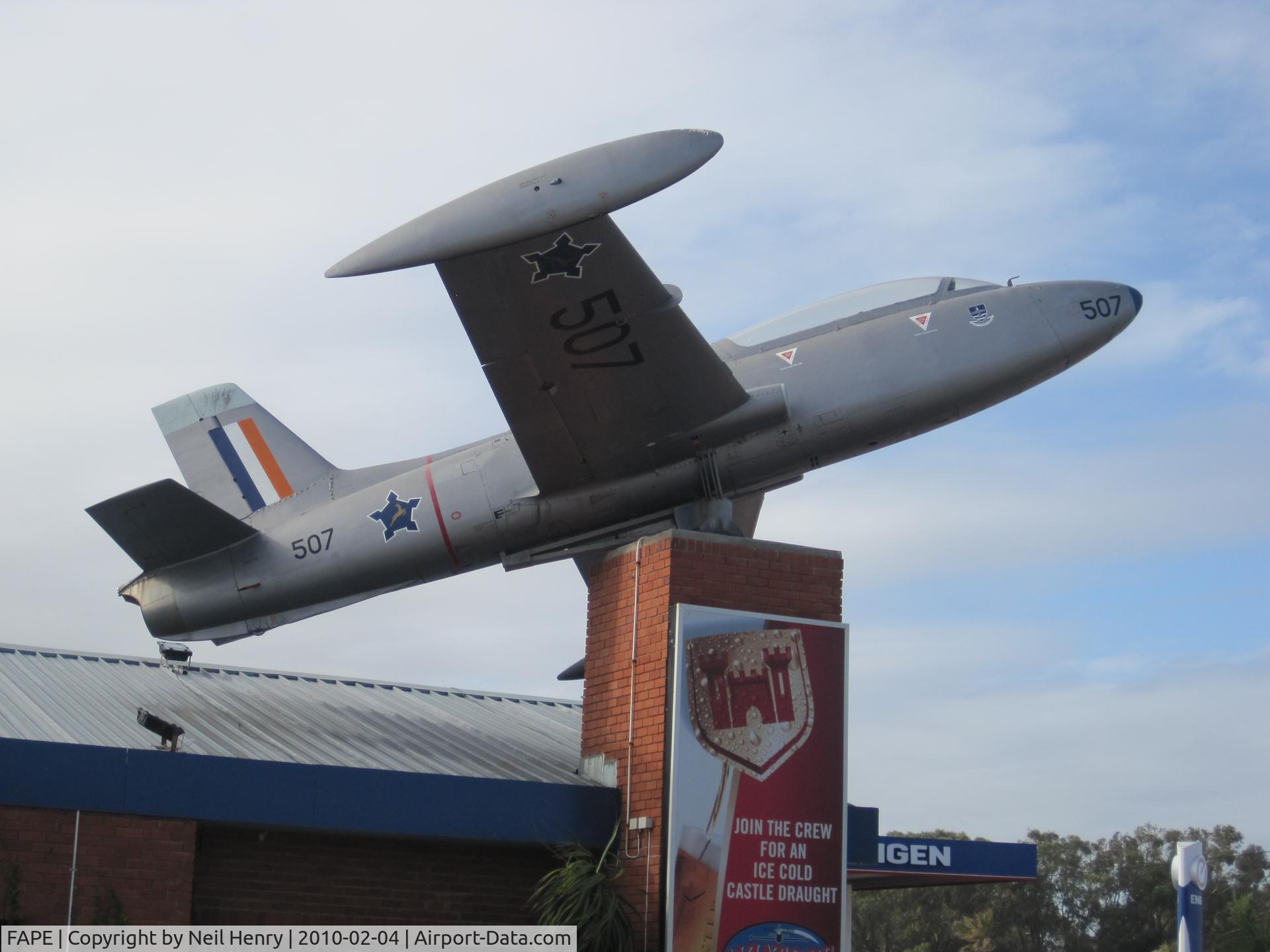 Port Elizabeth Airport, Port Elizabeth South Africa (FAPE) - Mounted aircraft outside Terminal Building at PLZ