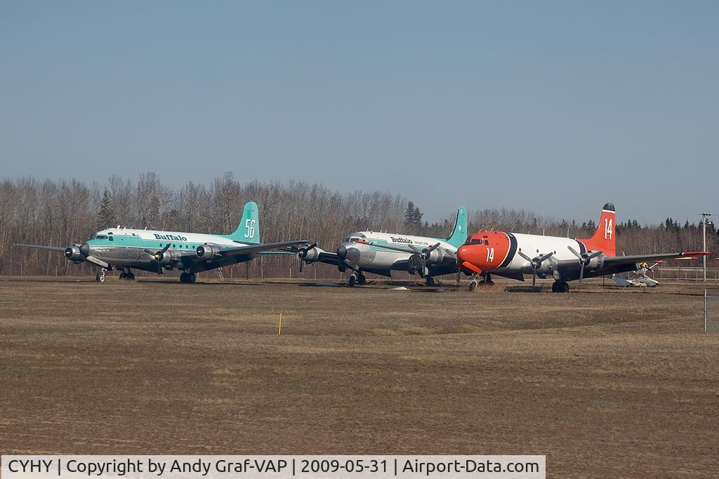 Hay River Airport, Hay River, Northwest Territories Canada (CYHY) - Buffalo Airways DC 4