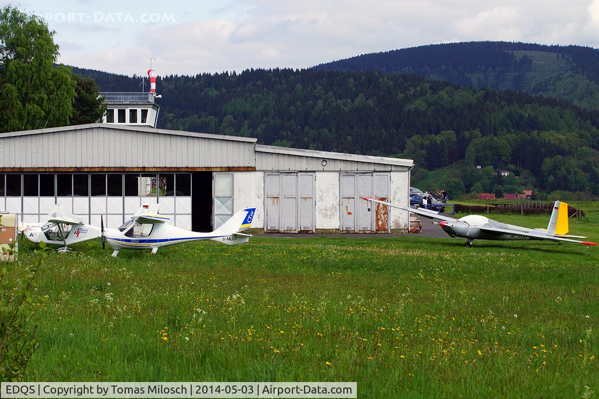 EDQS Airport - Airport Suhl-Goldlauter in Thuringia, Germany. Latitude: 50.6319, Longitude: 10.7275; 1923 ft/586 meters