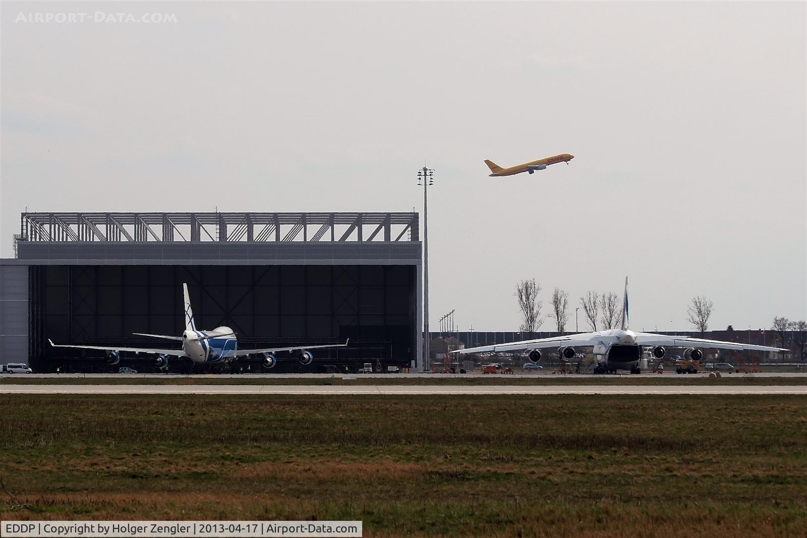 Leipzig/Halle Airport, Leipzig/Halle Germany (EDDP) - View over apron 3....
