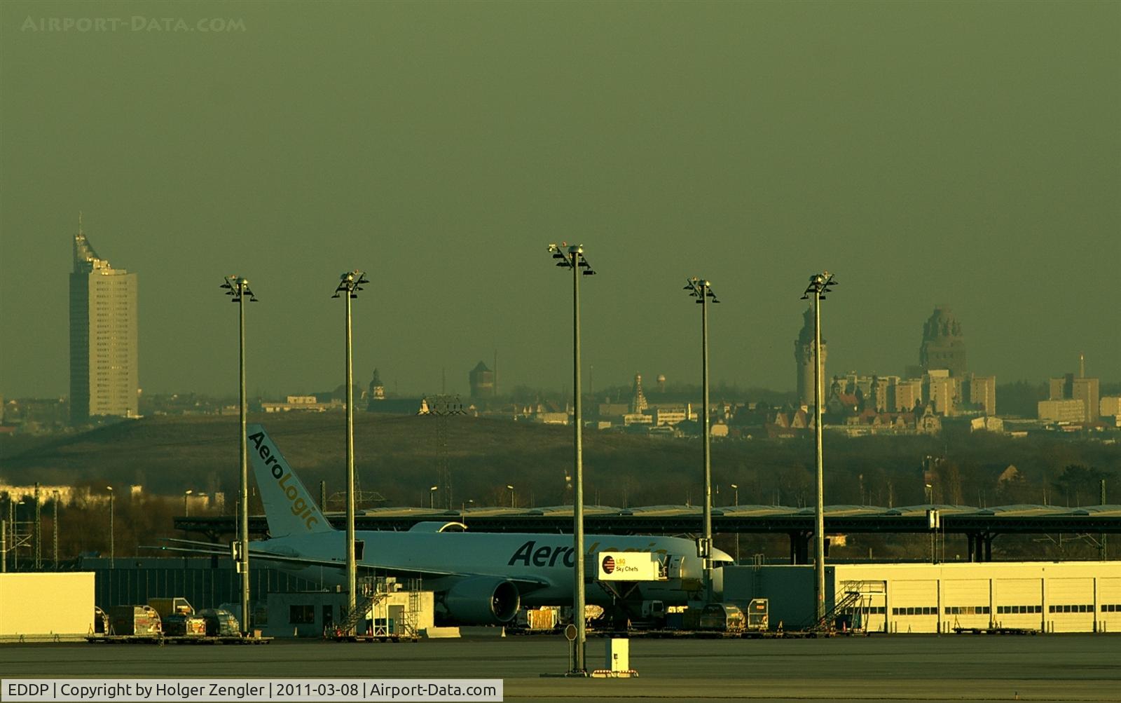 Leipzig/Halle Airport, Leipzig/Halle Germany (EDDP) - View to apron 5 east (and on Leipzig).....