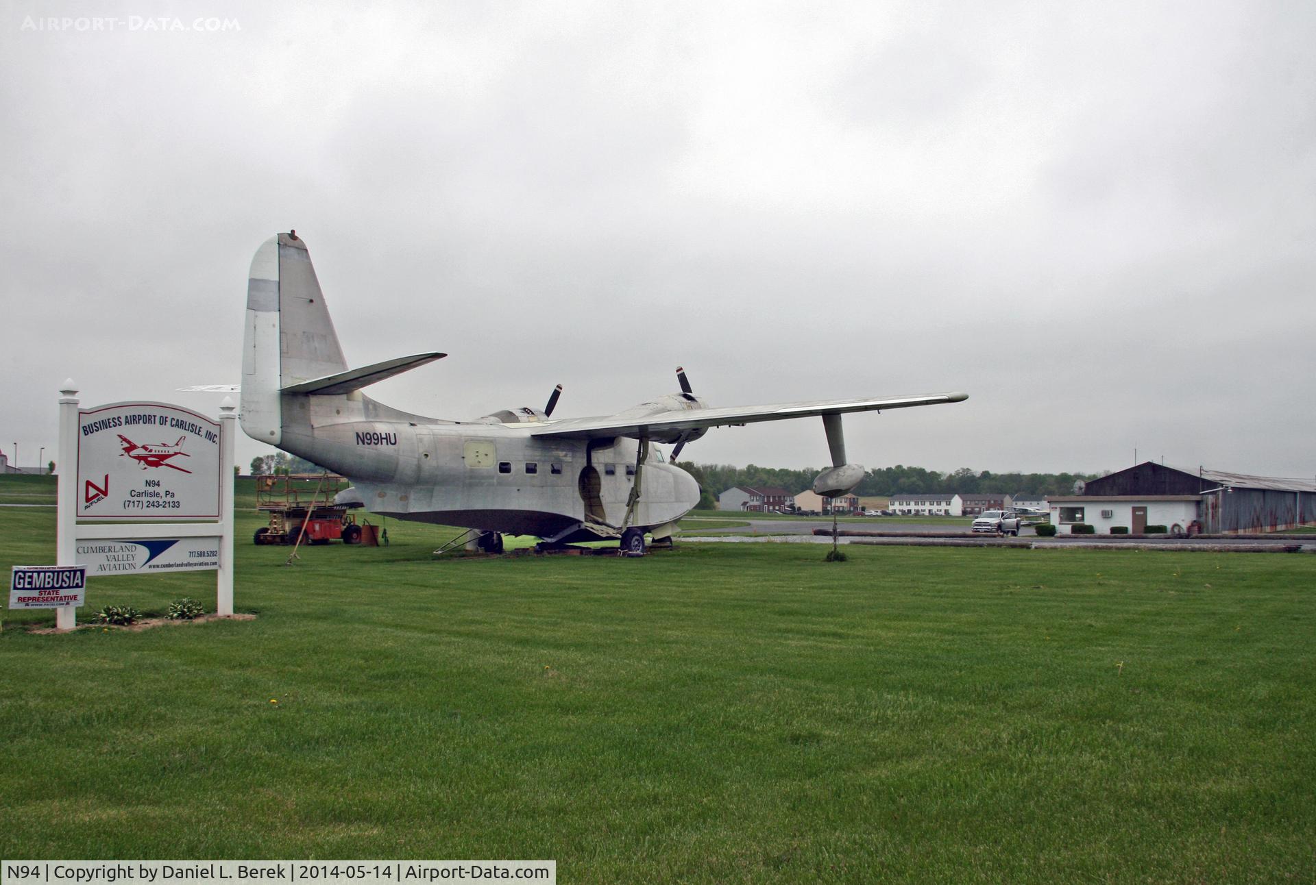 Carlisle Airport (N94) - This lovely Grumman Albatross serves as a gate guard for this little airport.