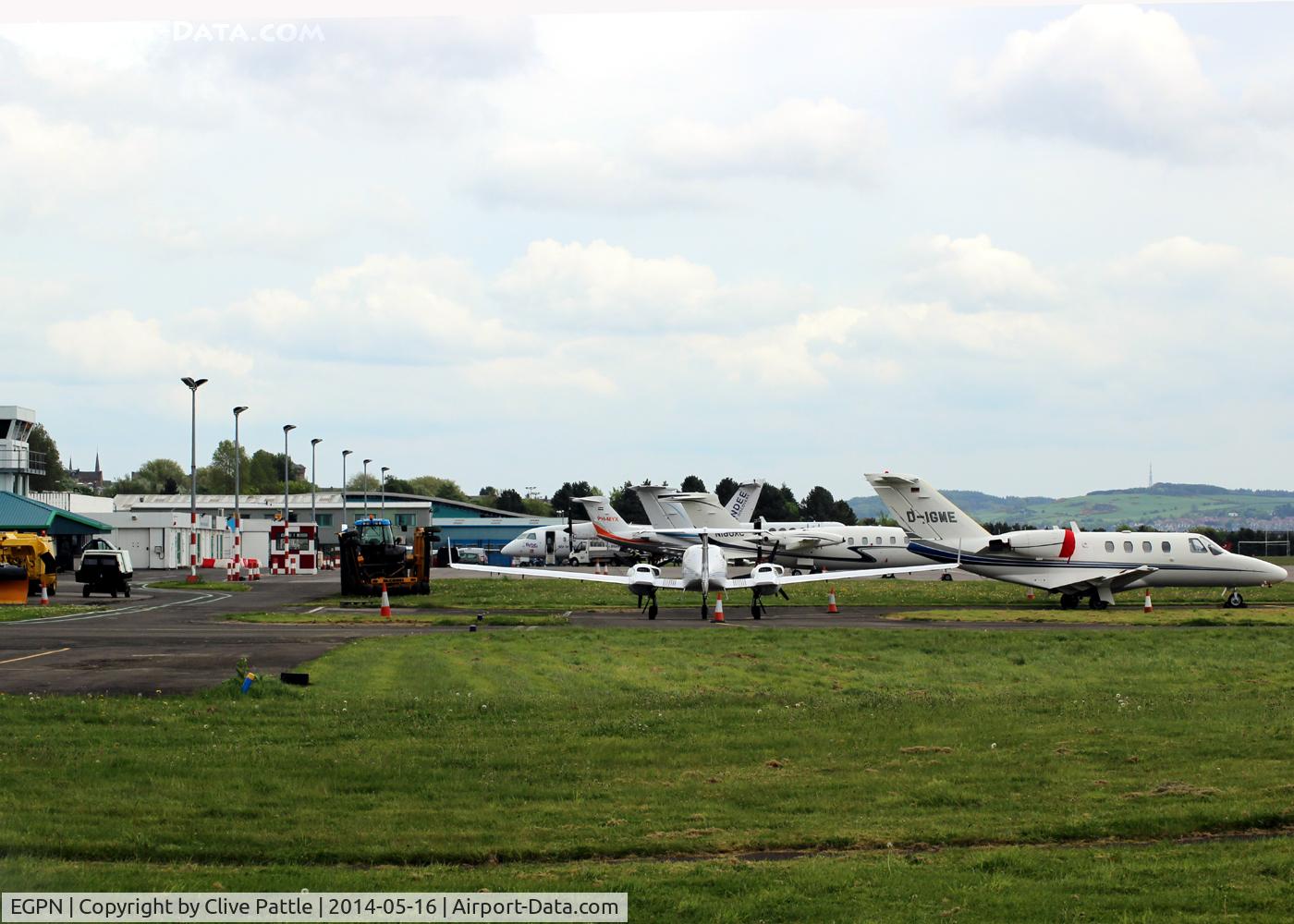 Dundee Airport, Dundee, Scotland United Kingdom (EGPN) - Apron shot facing east at Dundee Riverside EGPN