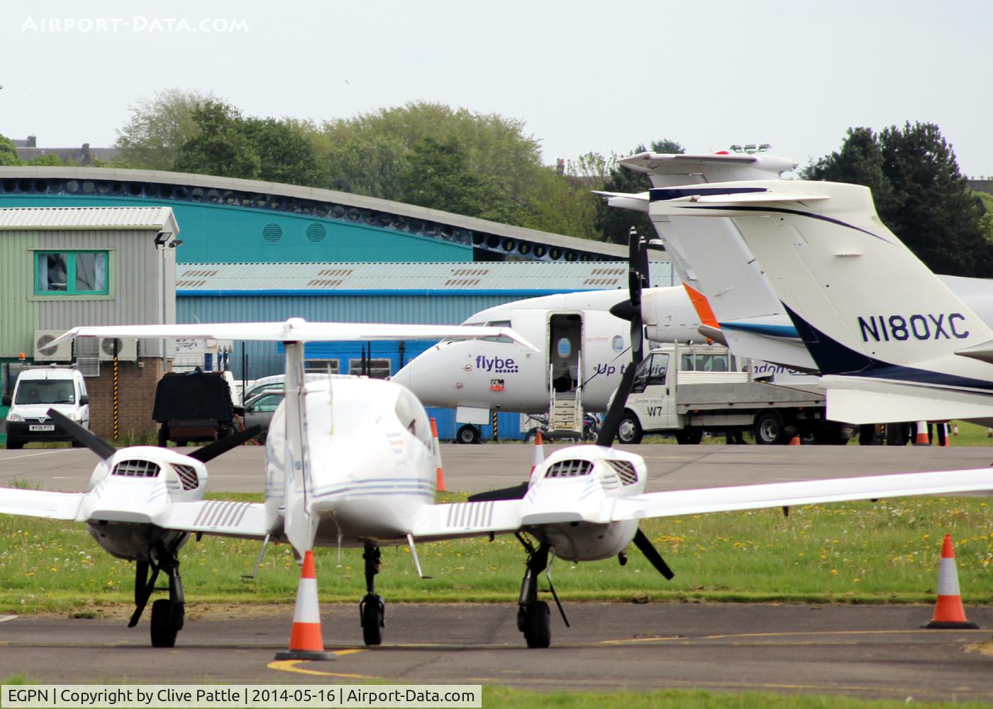 Dundee Airport, Dundee, Scotland United Kingdom (EGPN) - Close up apron view at Dundee Riverside EGPN