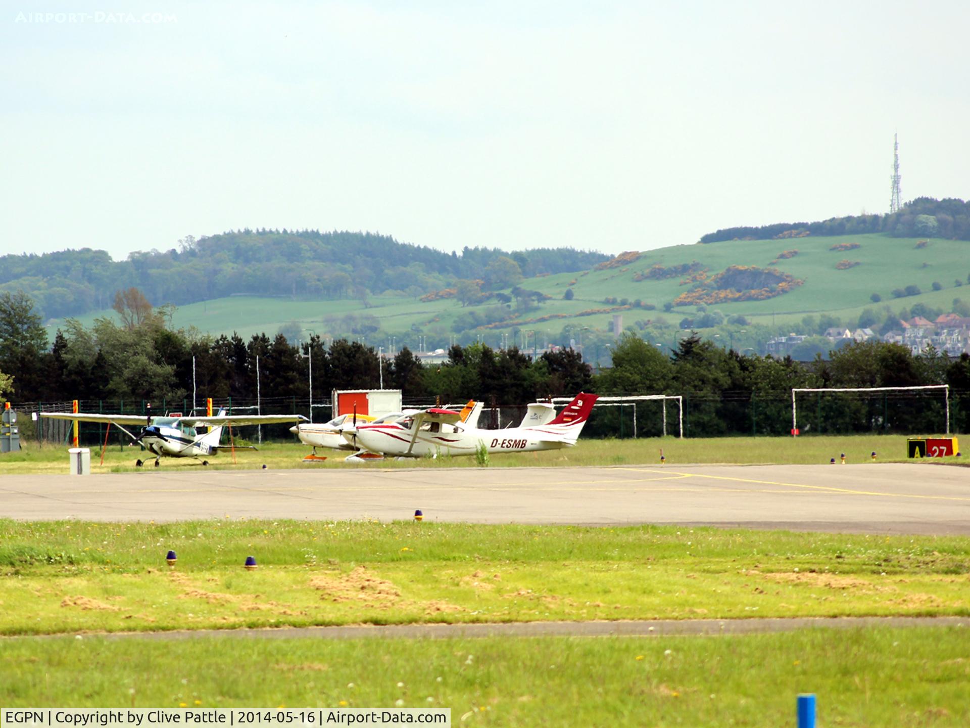 Dundee Airport, Dundee, Scotland United Kingdom (EGPN) - looking eastwards at Dundee Riverside EGPN