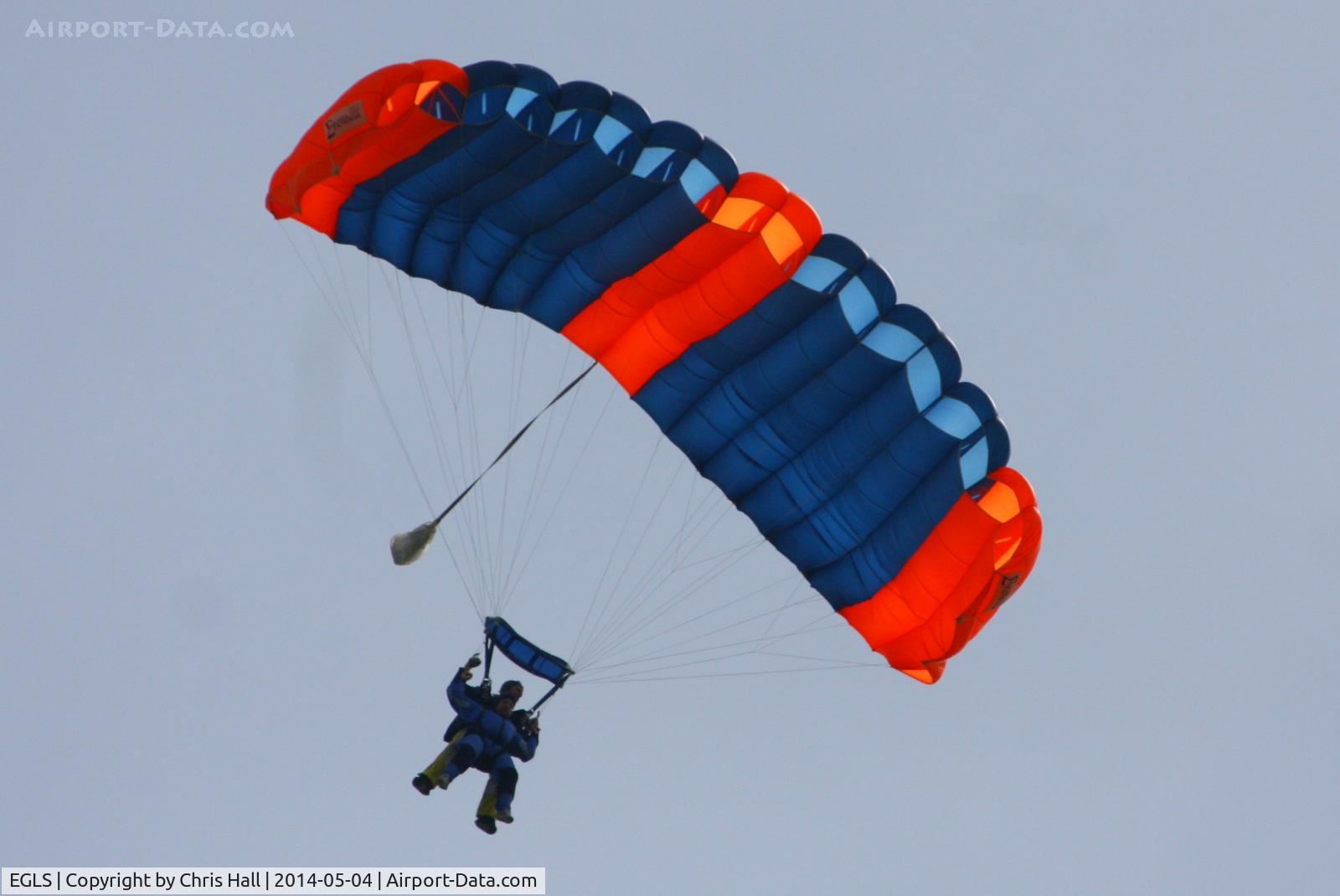 Old Sarum Airfield Airport, Salisbury, England United Kingdom (EGLS) - parachuting at Old Sarum
