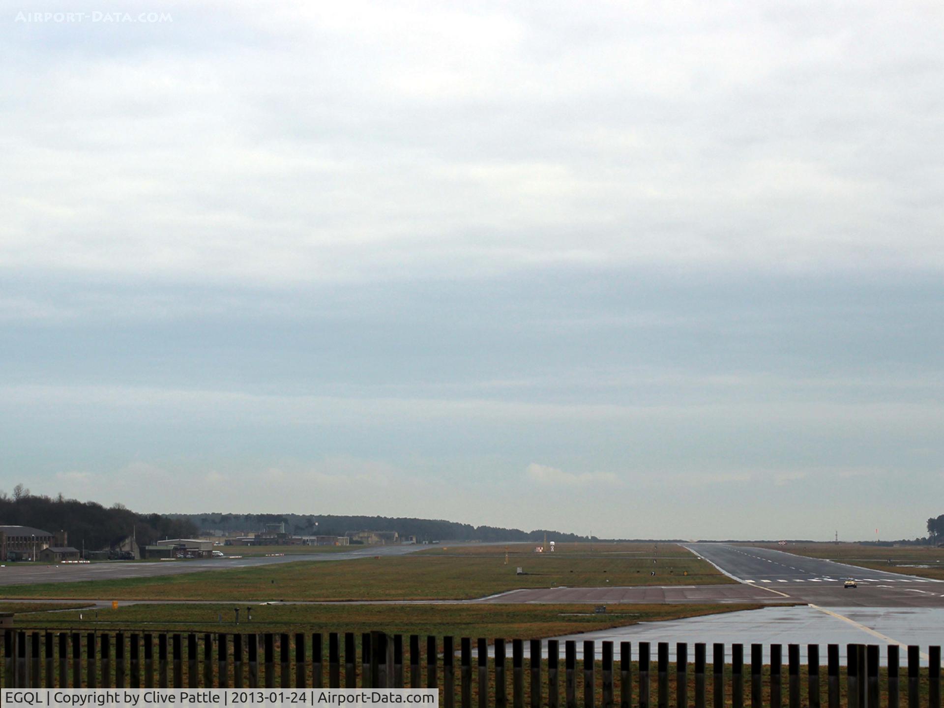 RAF Leuchars Airport, Leuchars, Scotland United Kingdom (EGQL) - The view from the hill down RWY 09 at RAF Leuchars EGQL
