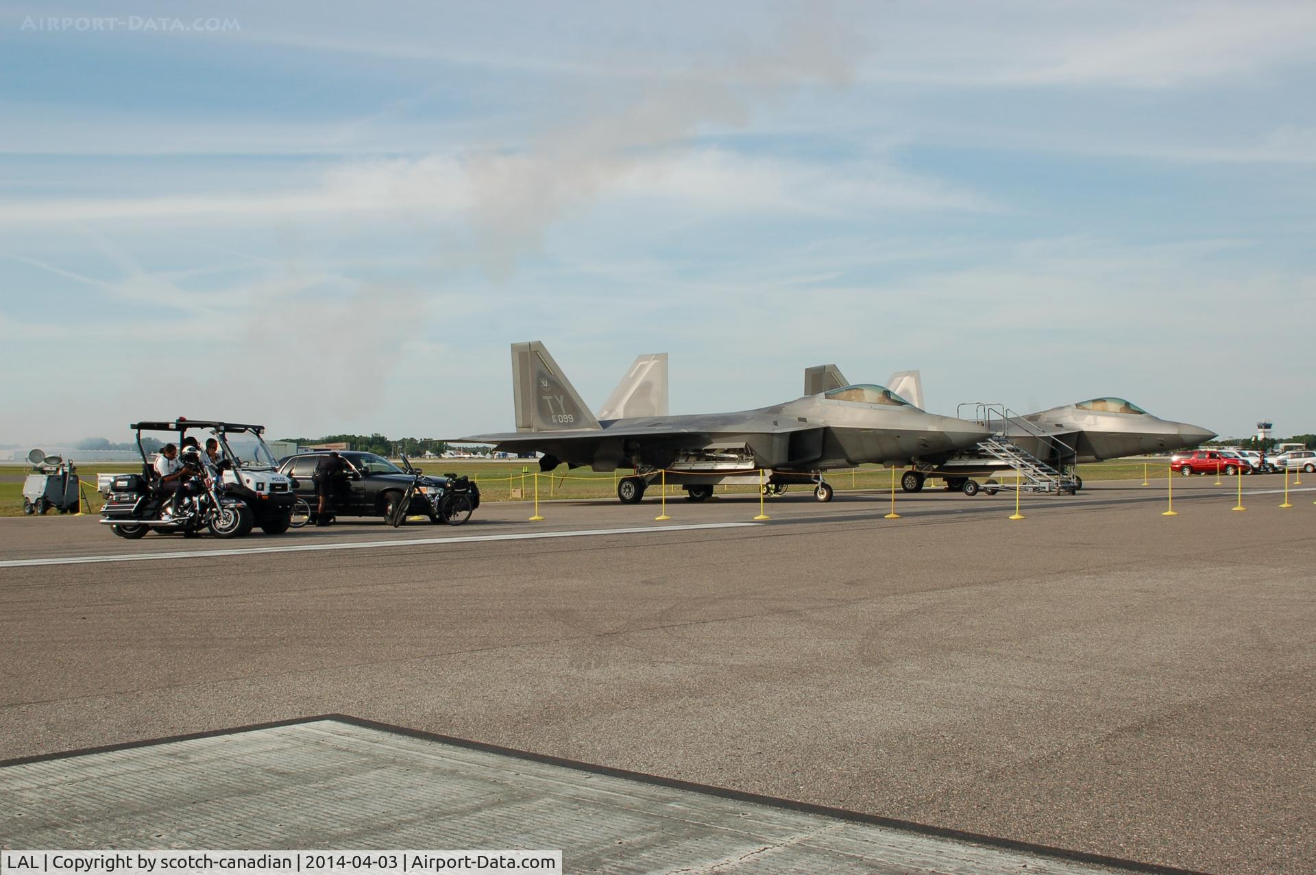Lakeland Linder Regional Airport (LAL) - Lockheed Martin F-22 Raptors at 2014 Sun n Fun, Lakeland Linder Regional Airport, Lakeland, FL