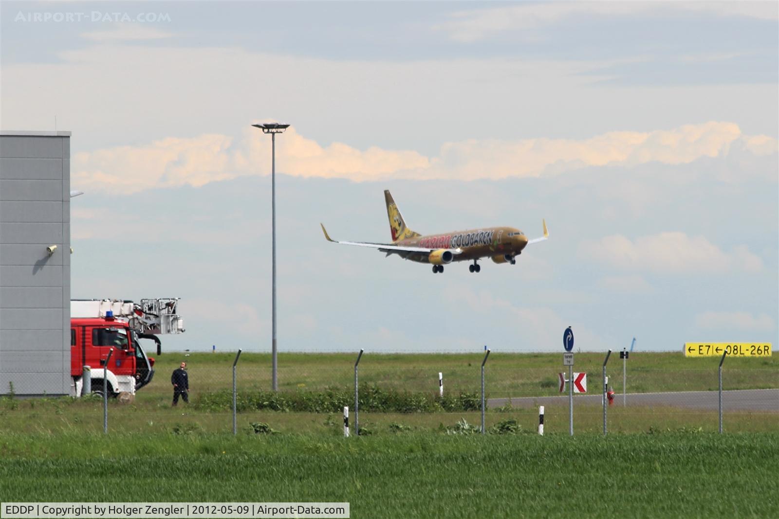 Leipzig/Halle Airport, Leipzig/Halle Germany (EDDP) - Arrival on rwy 08L in sight of fire station east....