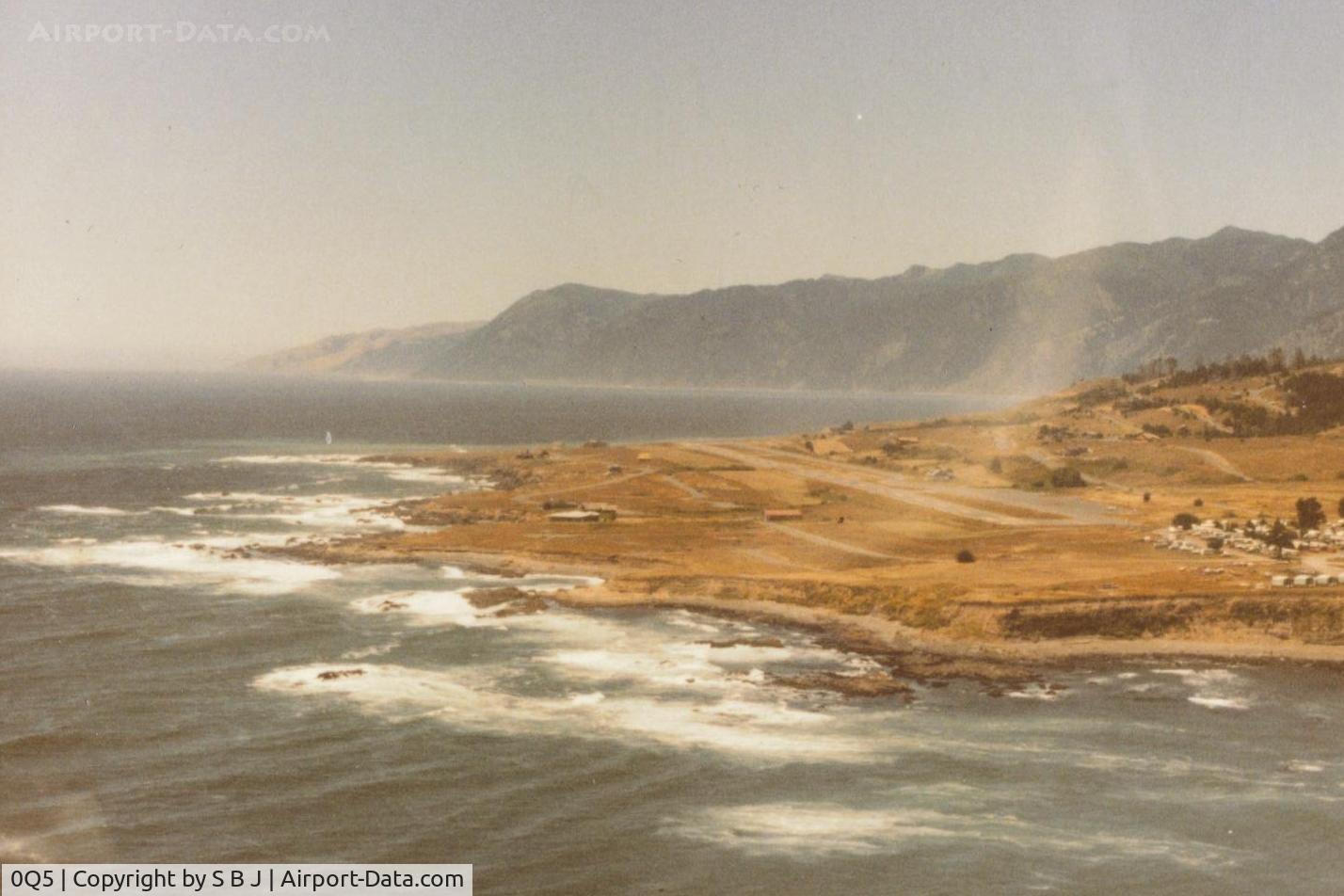 Shelter Cove Airport (0Q5) - Passing by Shelter Cove on a windy day in 1982. Big Flat (seen in 2 of my N8059X pictures) is in the top left of pic where the dark part of the mountain range ends.It is now Kings Range National Conservation Area known as The Lost Coast.