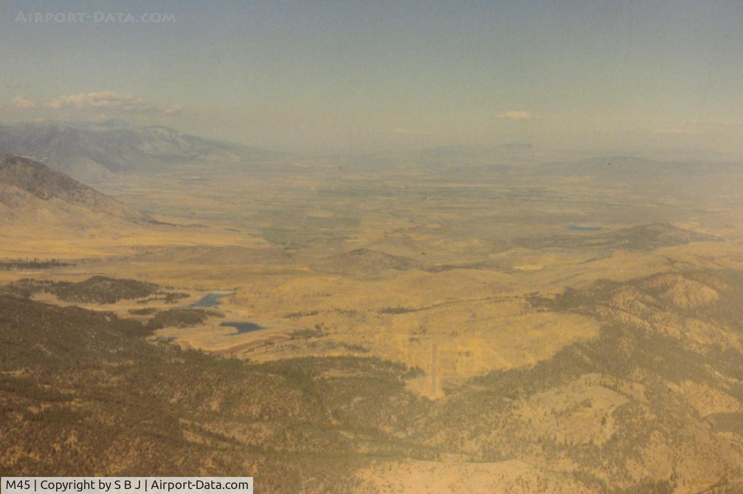 Alpine County Airport (M45) - Looking at Alpine from the south with the Minden Valley in Nevada,in far distance. 