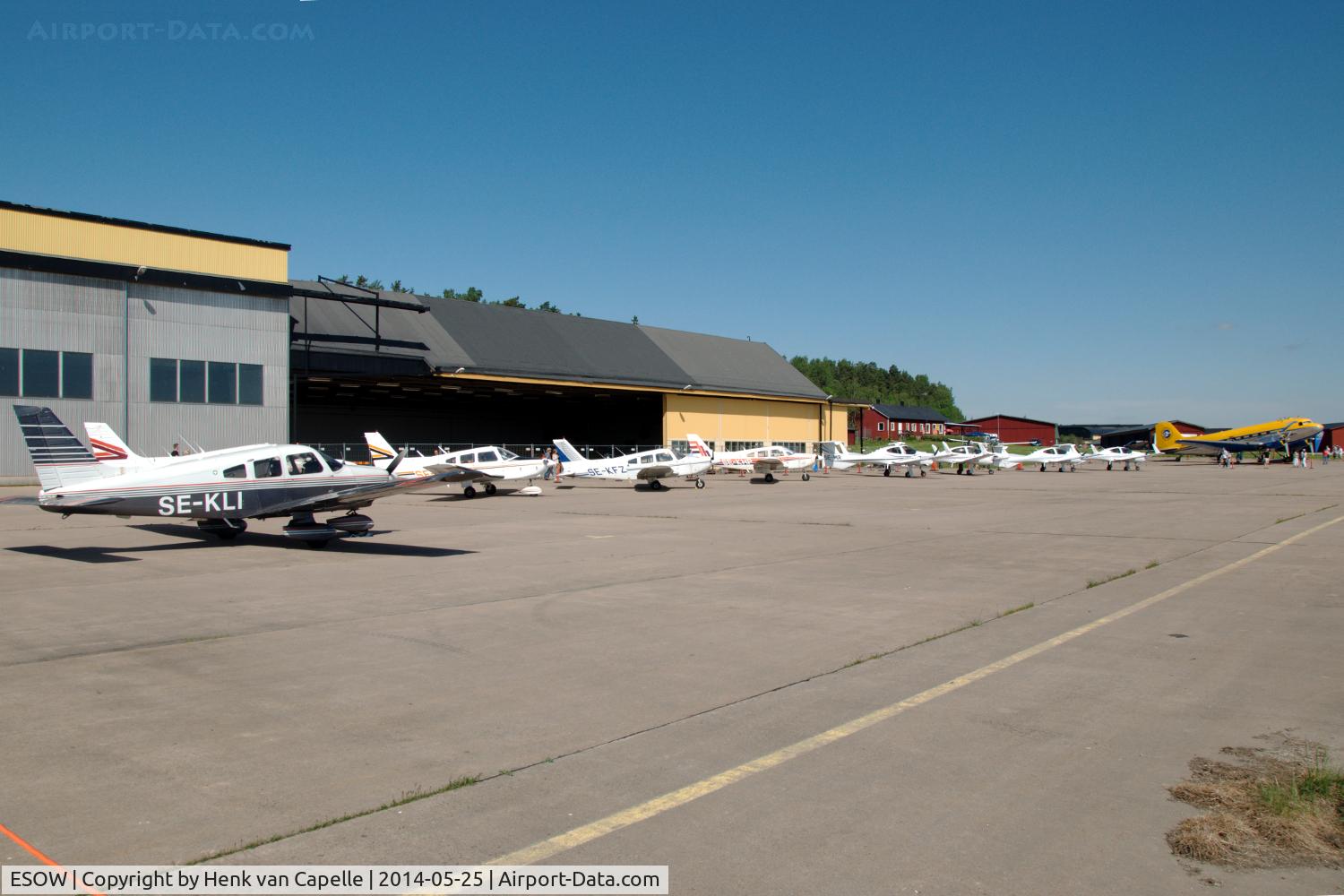 Stockholm-Västerås Airport (Hasslo), Stockholm / Västerås Sweden (ESOW) - The platform during the 2014 Roll-out Air Show at Hässlö.