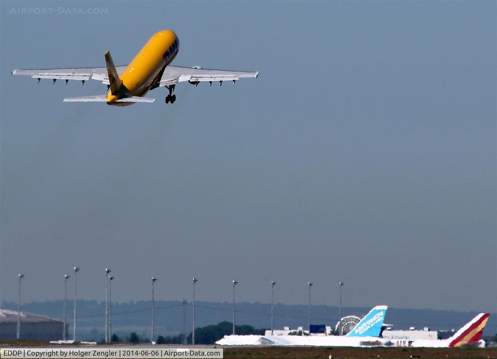 Leipzig/Halle Airport, Leipzig/Halle Germany (EDDP) - Leaving rwy 26L in sight of apron 2...