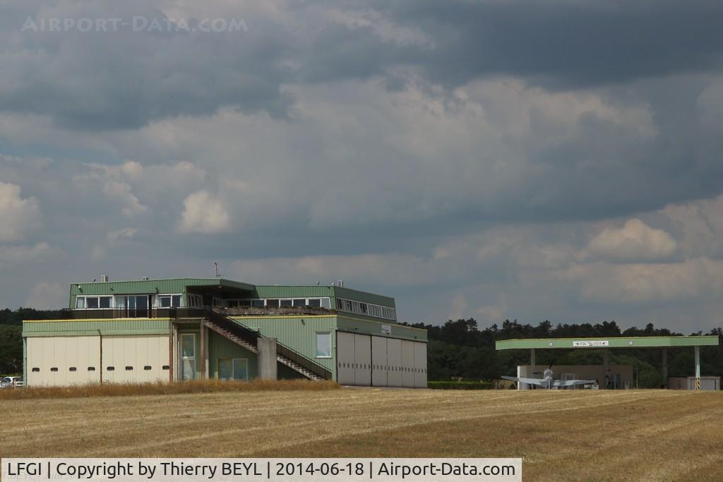 Dijon Darois Airport, Dijon France (LFGI) - North, end of runway: headquarters building of Apache Aviation, owner of the famous Breitling Jet Team (the L-39 are parked at Dijon-Longvic-LFSD airport)