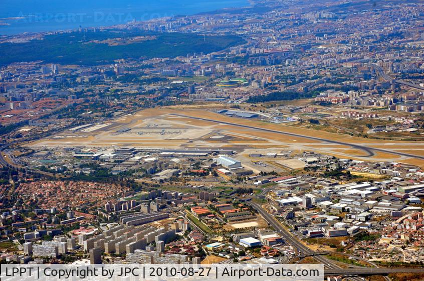 Portela Airport (Lisbon Airport), Portela, Loures (serves Lisbon) Portugal (LPPT) - Unique aerial view of Lisbon Airport, on a very clear day!