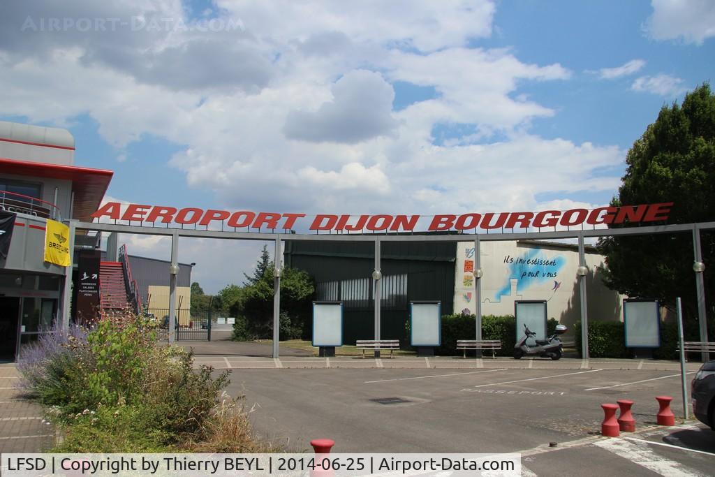 Dijon-Longvic Airbase Airport, Dijon France (LFSD) - Entrance of civilian airport alongside air force base